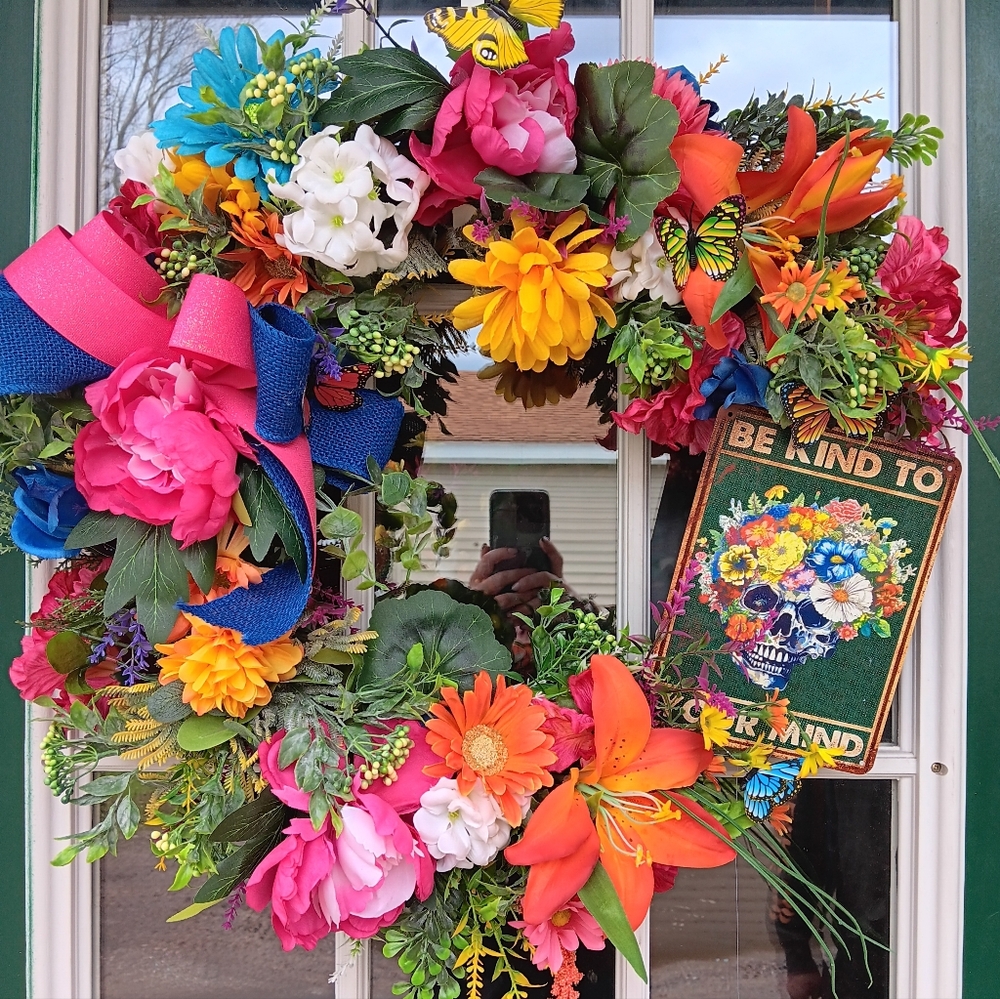 Be kind ro your mind grapevine wreath